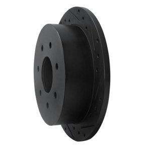 Ford F-150 Brake Rotor (1) - Rear Right - R1 Concepts - Drilled & Slotted - Black - `97-`04